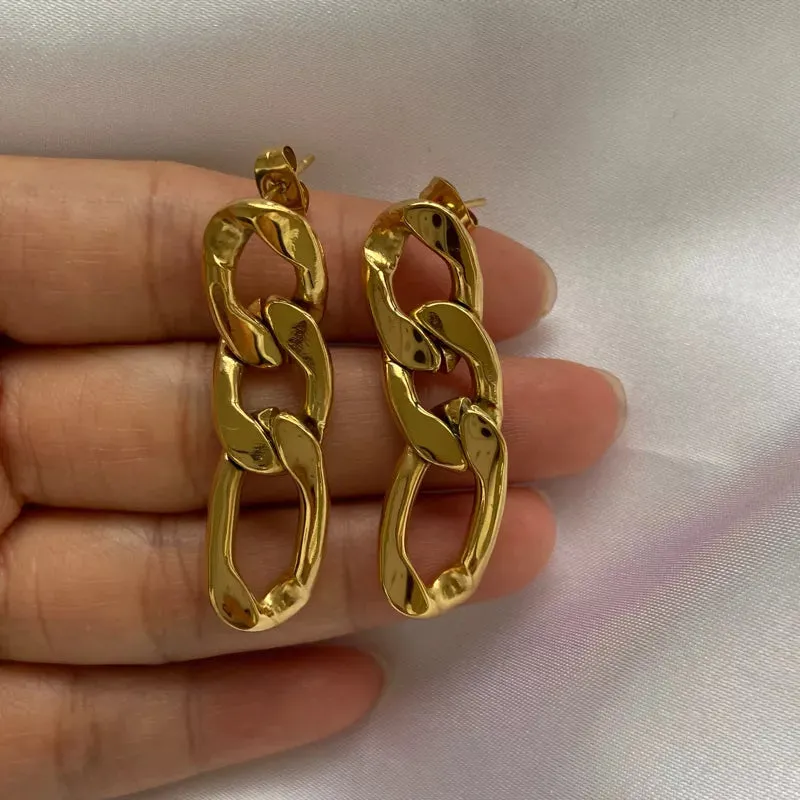 18K Gold-Filled Figaro Chain Earrings