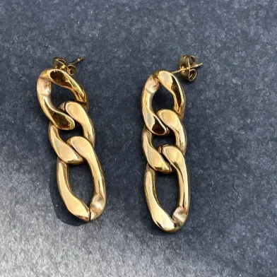 18K Gold-Filled Figaro Chain Earrings