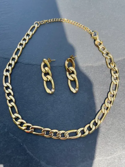 18K Gold-Filled Figaro Chain Earrings