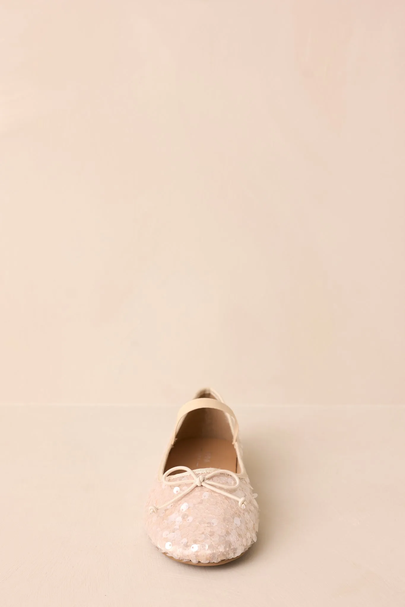 A Step Closer Ivory Pearlescent Sequin Ballet Flat