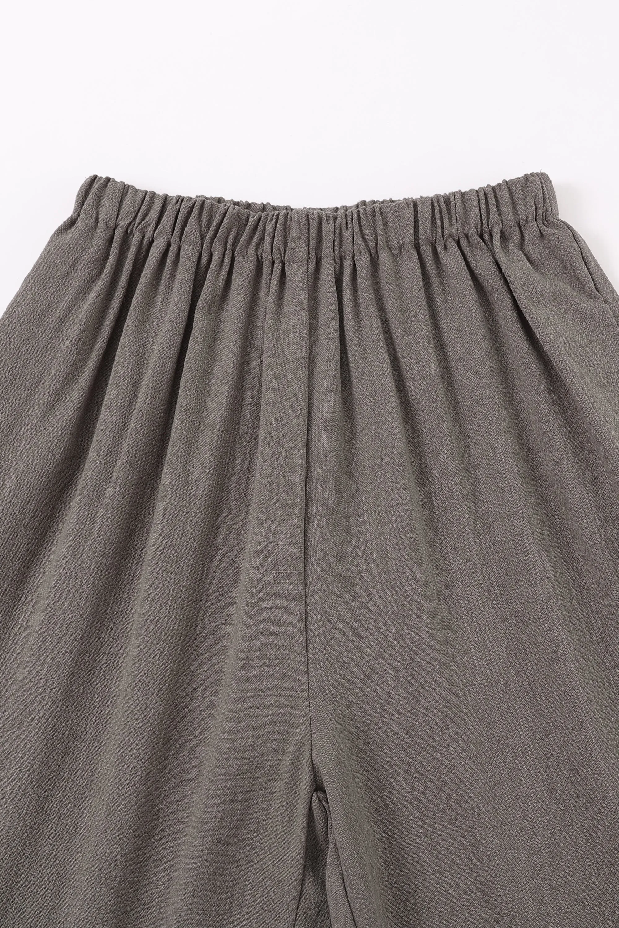 Ash Brown Soft Linen Pants