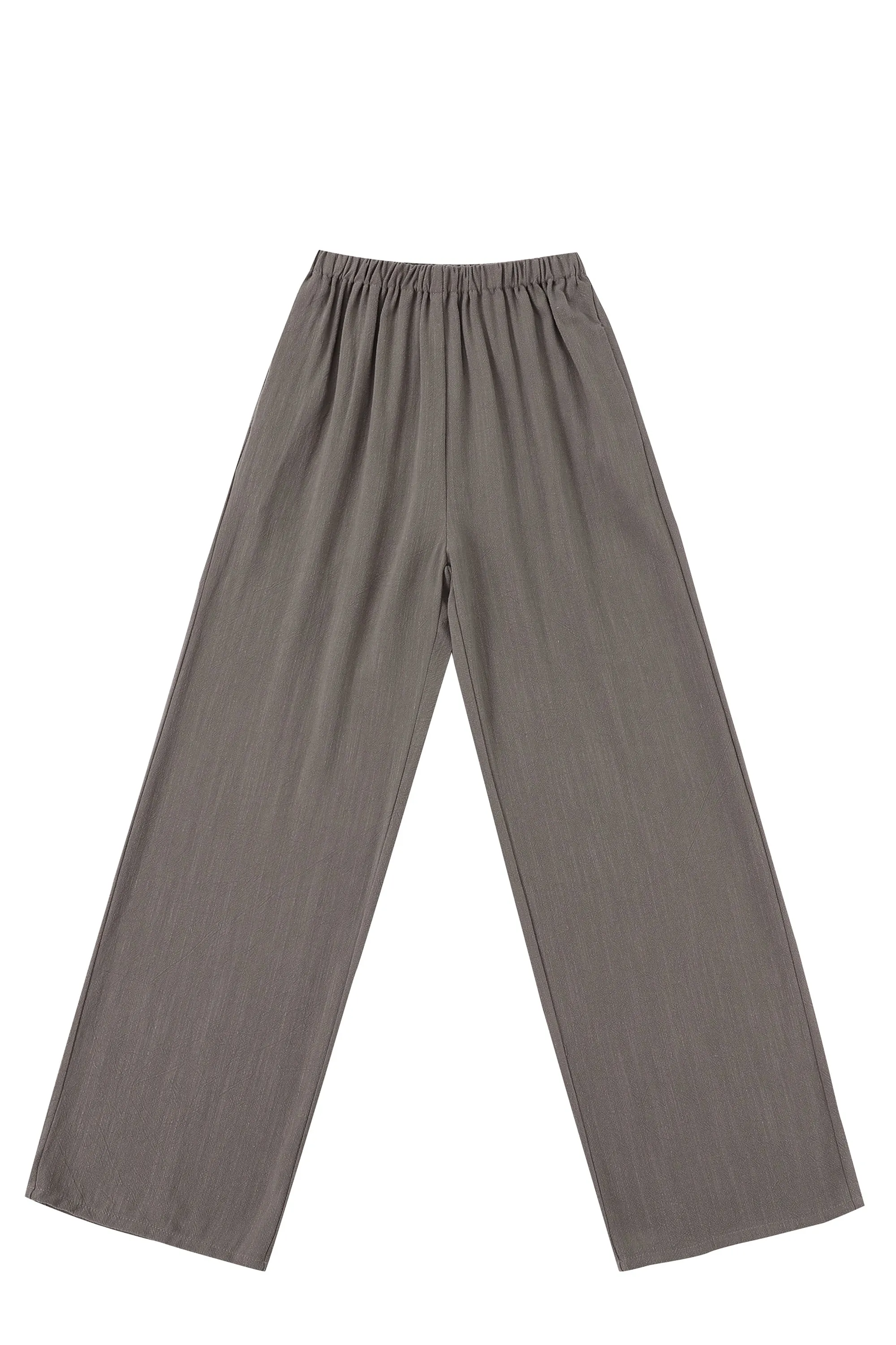 Ash Brown Soft Linen Pants