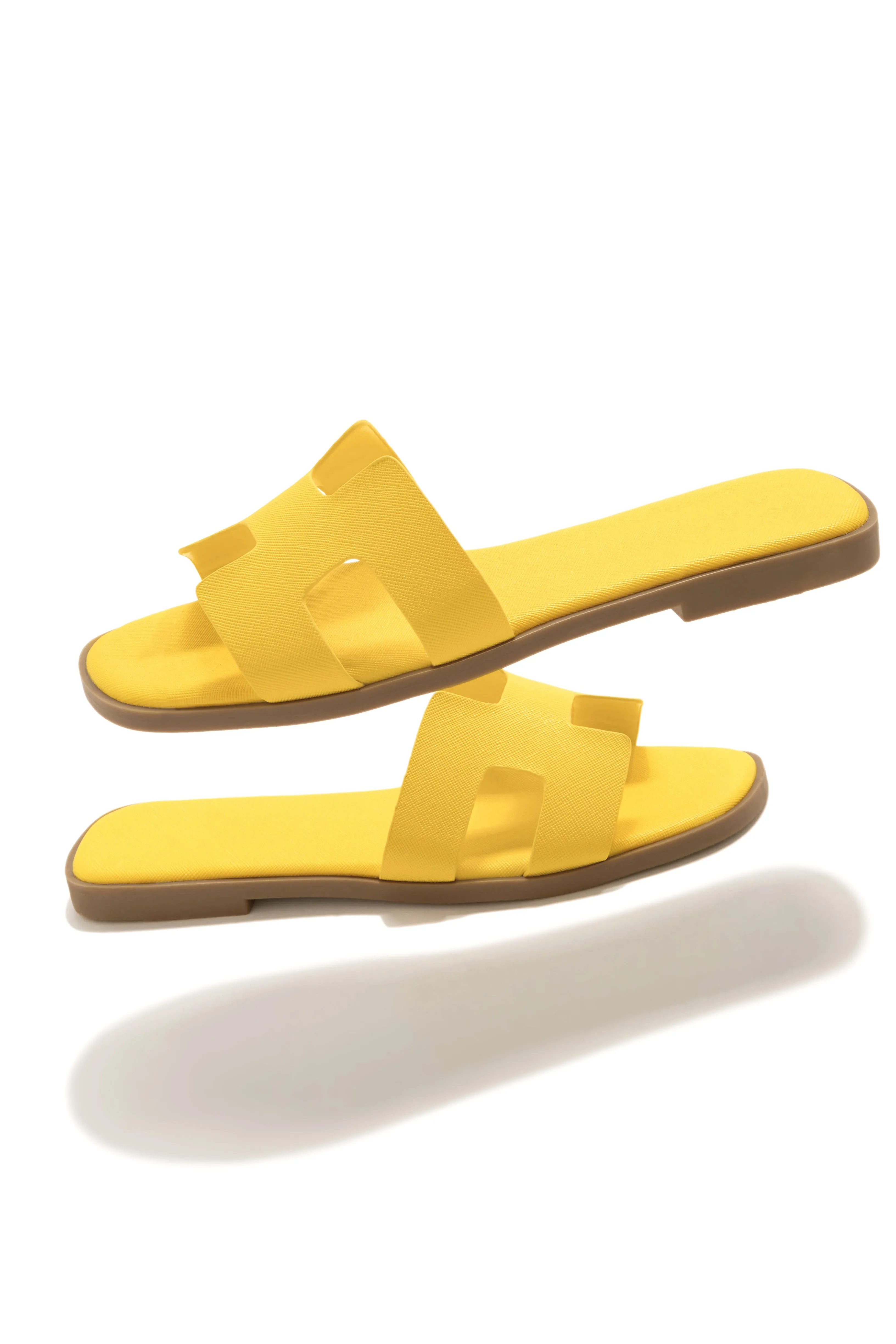 Bianka Slip On Sandals - Yellow