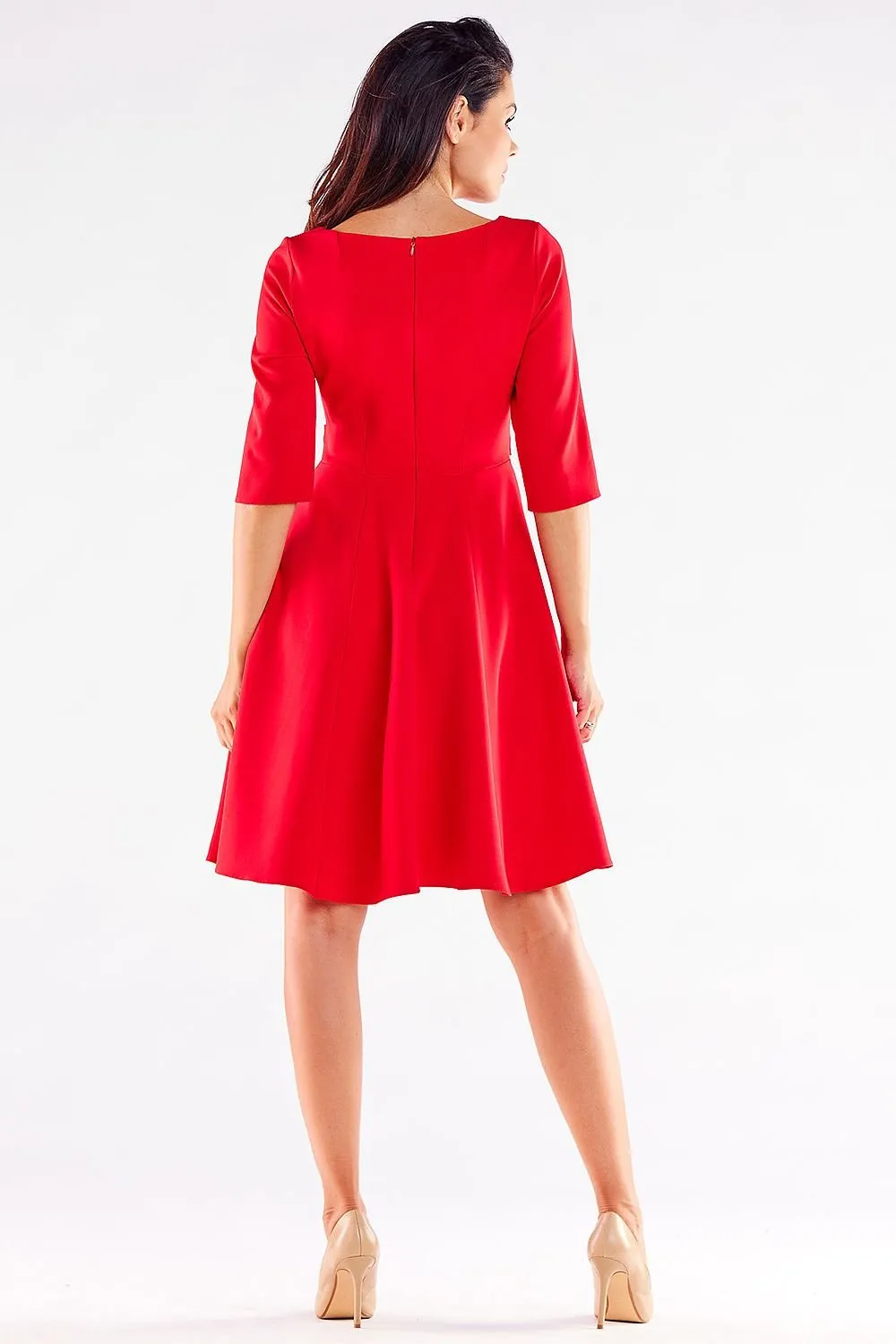 Blush A-Line Button-Front Dress