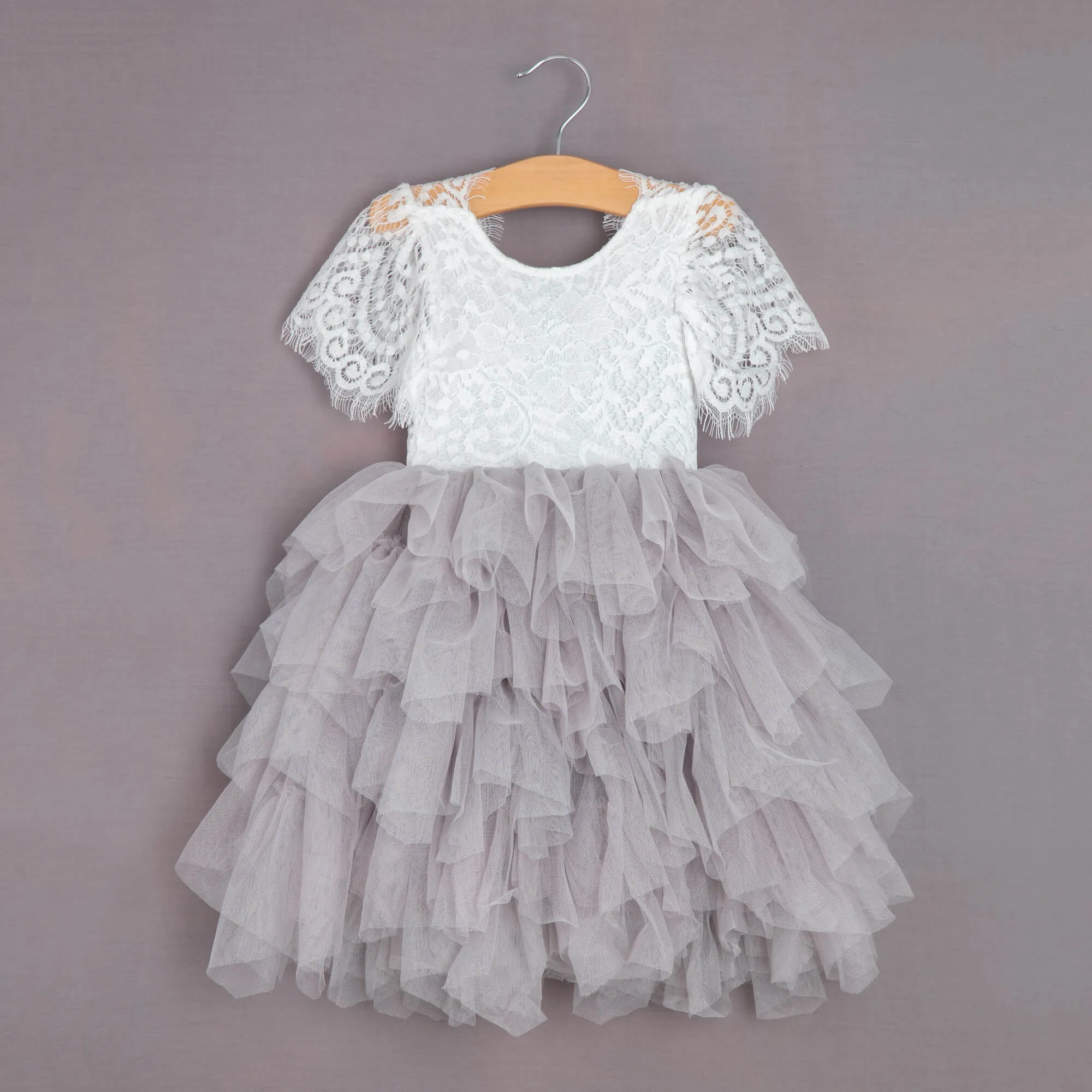 Bohemian Princess Dress - Silver Grey