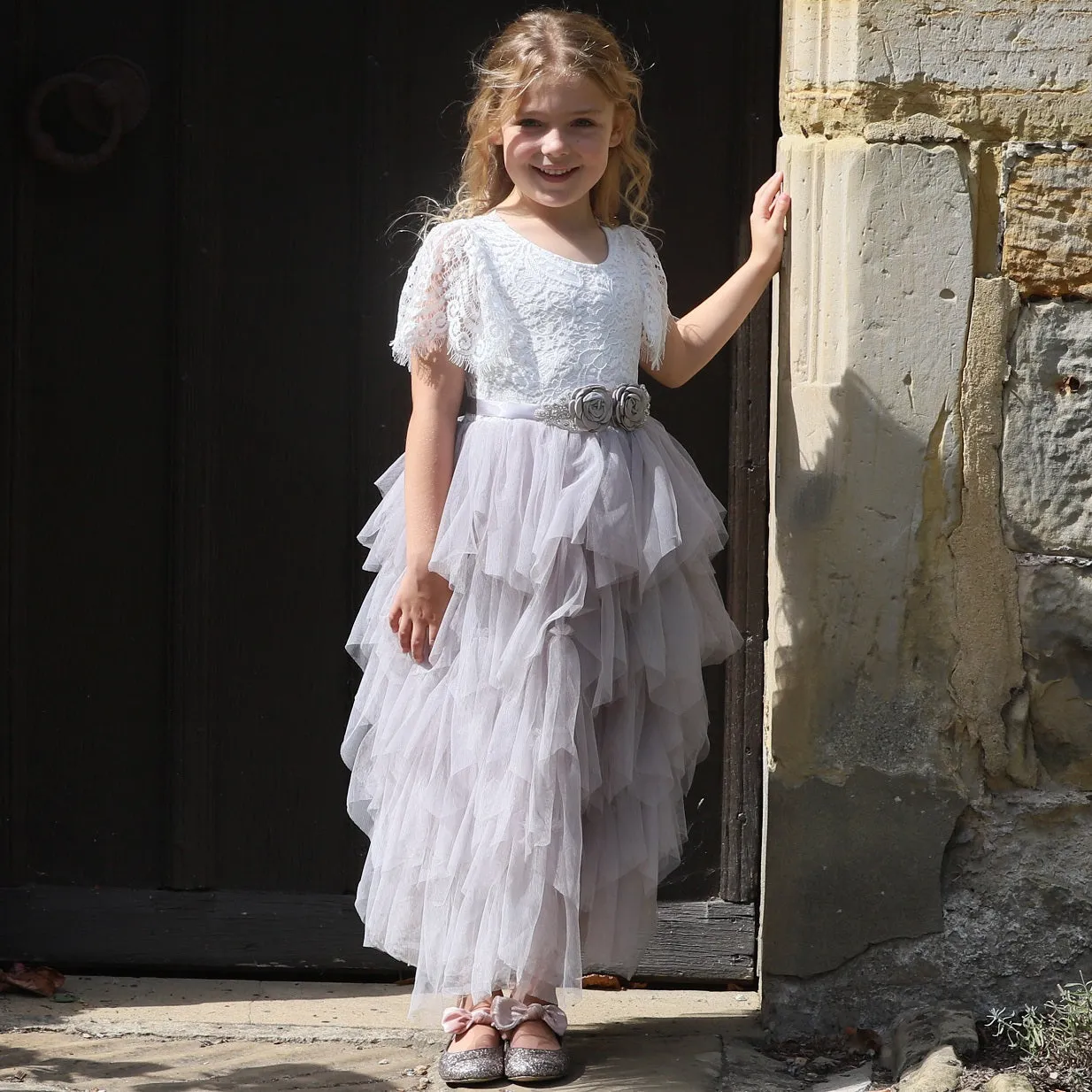 Bohemian Princess Dress - Silver Grey