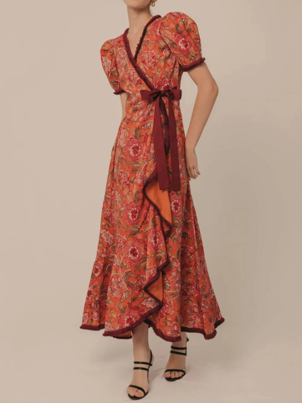 Bohemian Vintage Midi Dress