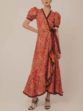 Bohemian Vintage Midi Dress