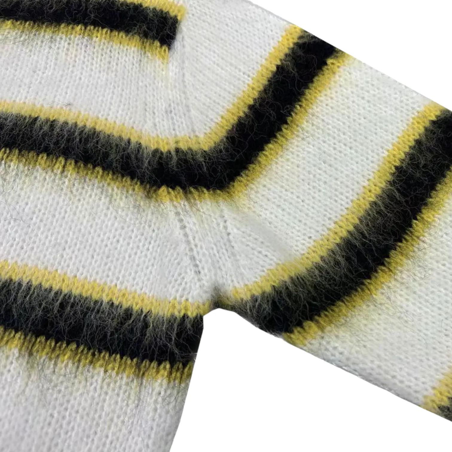 Boxy mohair blend striped sweater