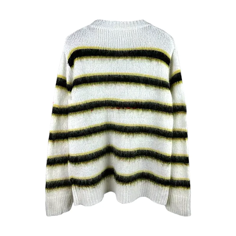 Boxy mohair blend striped sweater