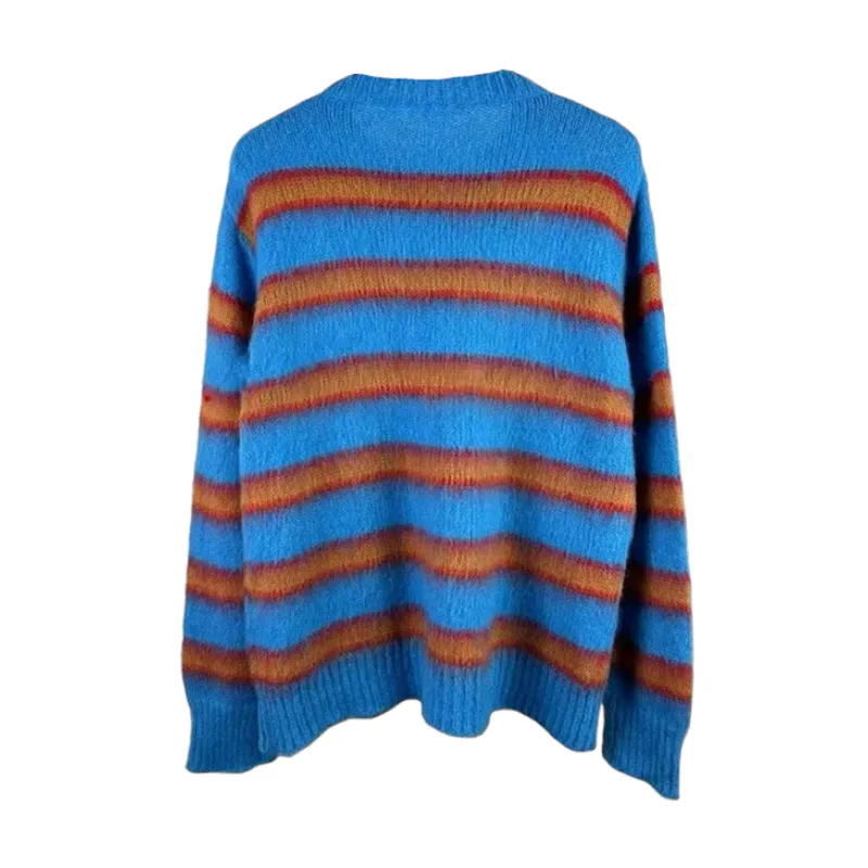 Boxy mohair blend striped sweater