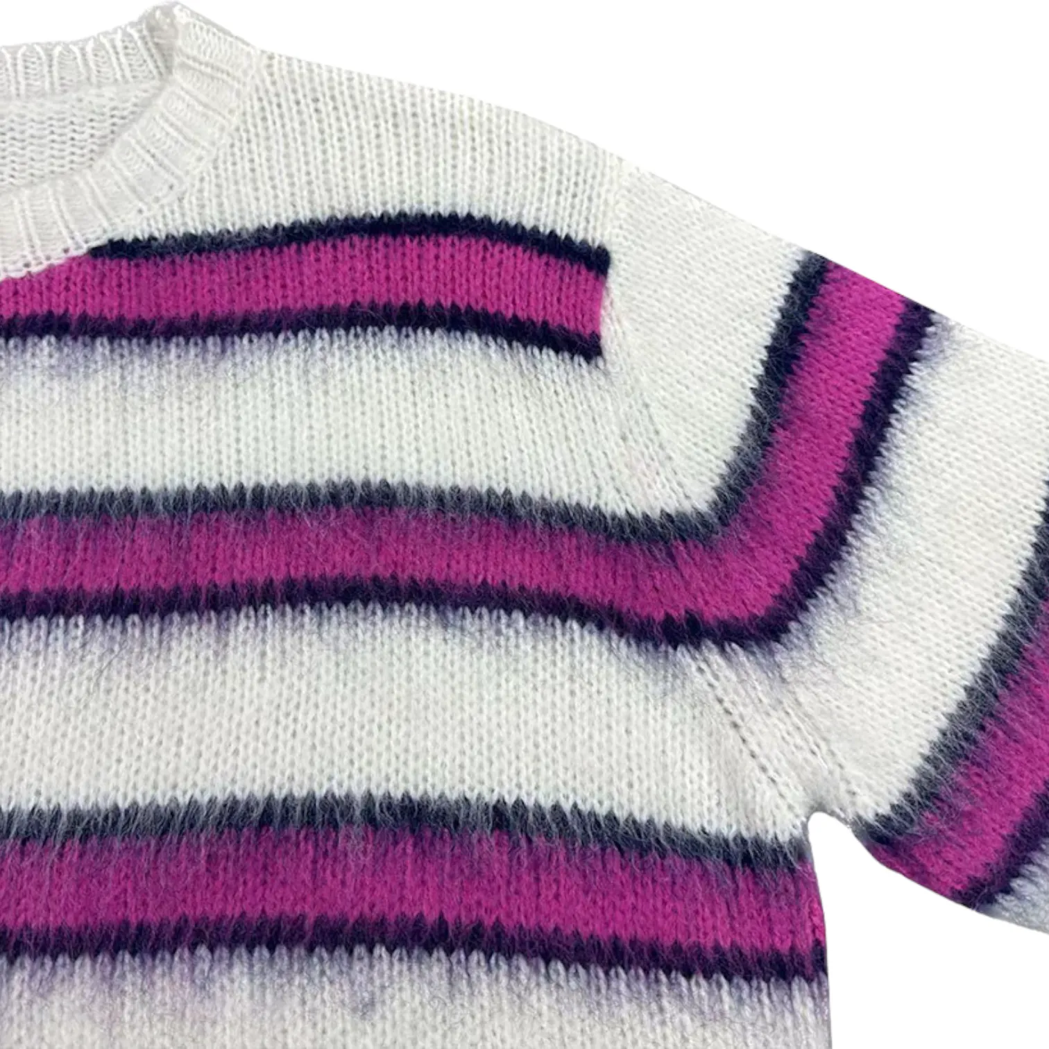 Boxy mohair blend striped sweater