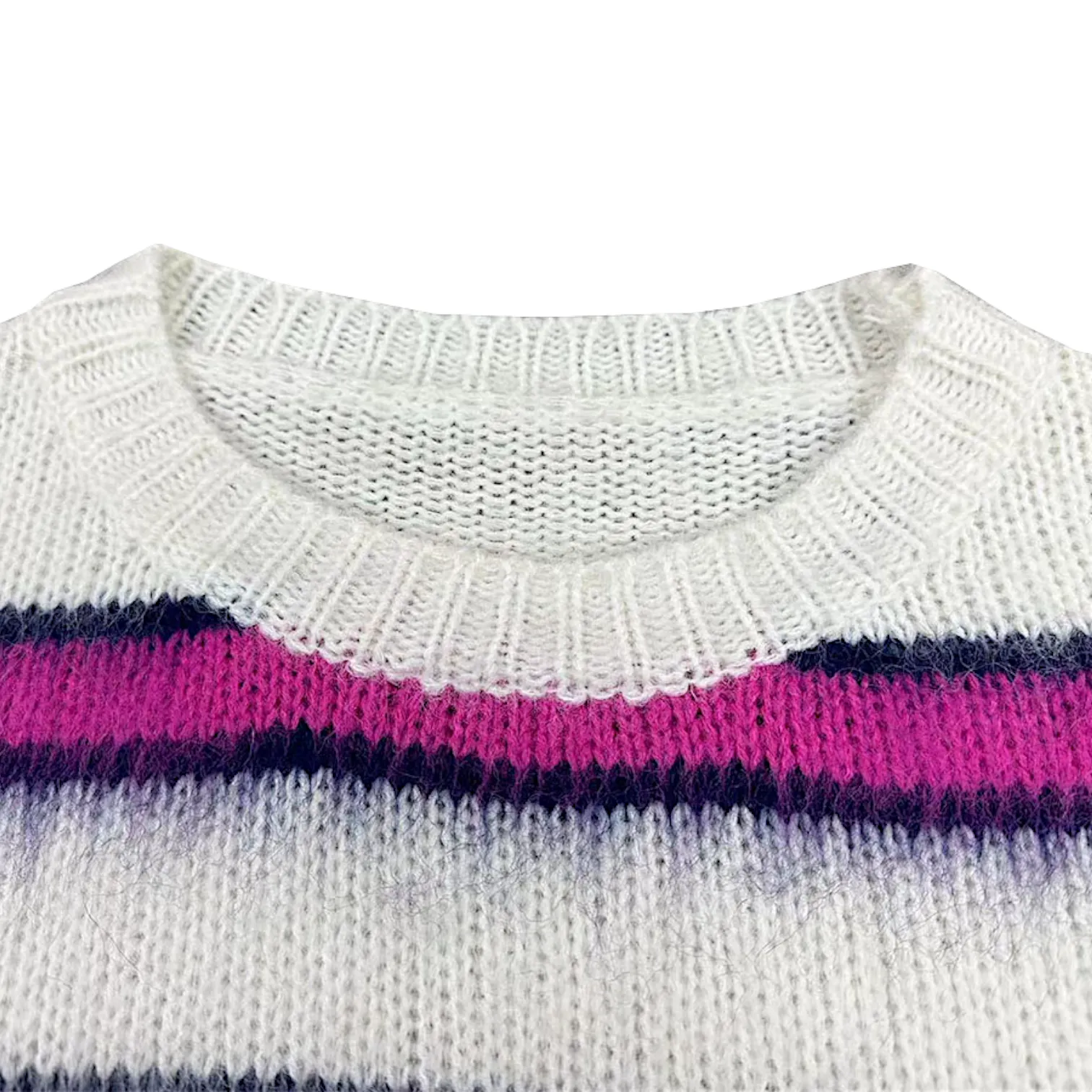 Boxy mohair blend striped sweater