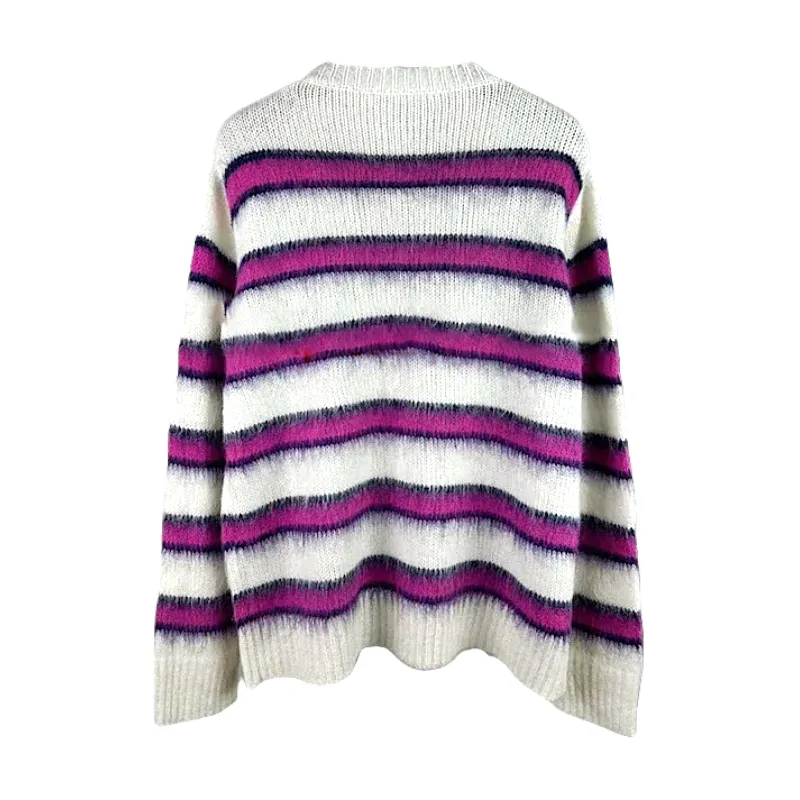 Boxy mohair blend striped sweater