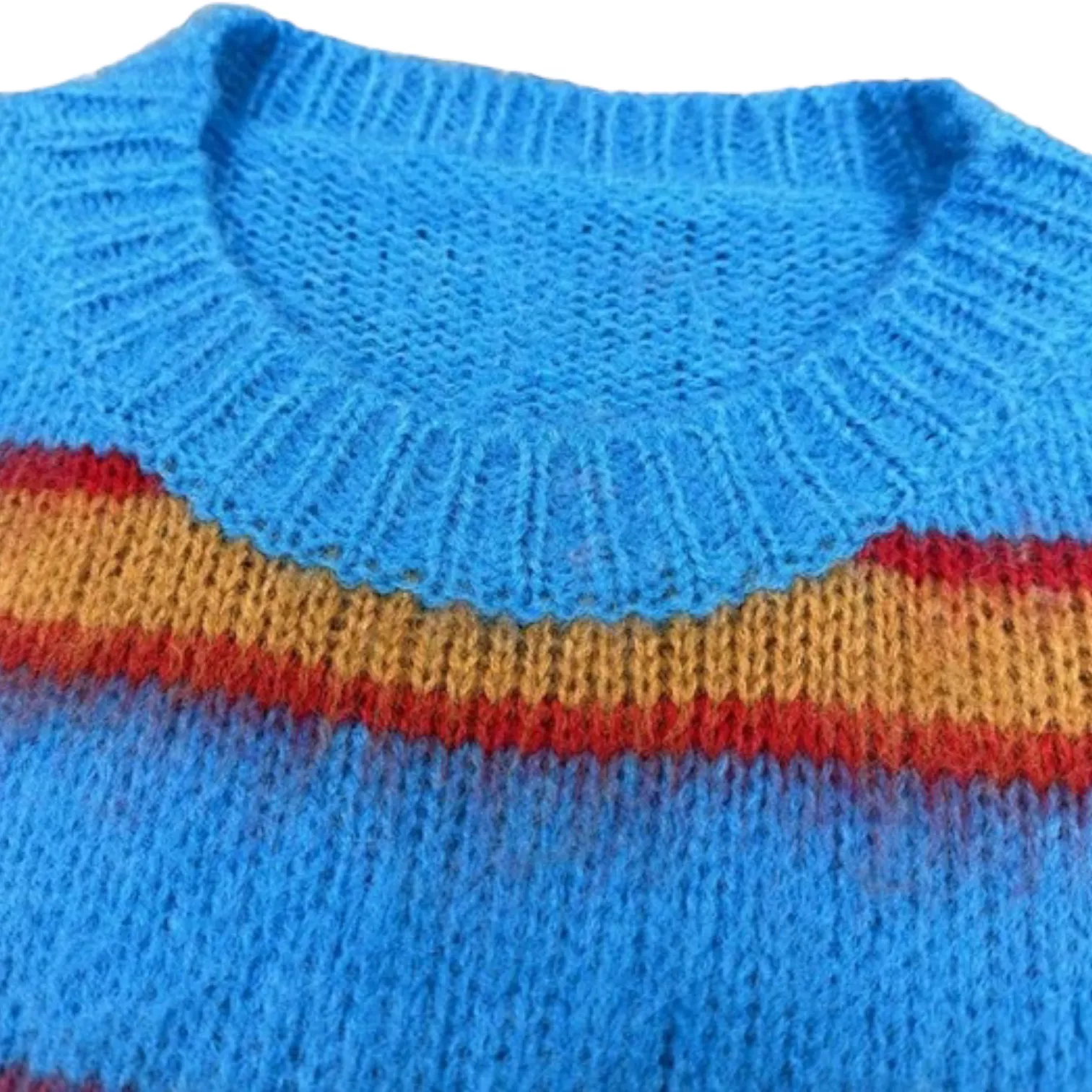 Boxy mohair blend striped sweater