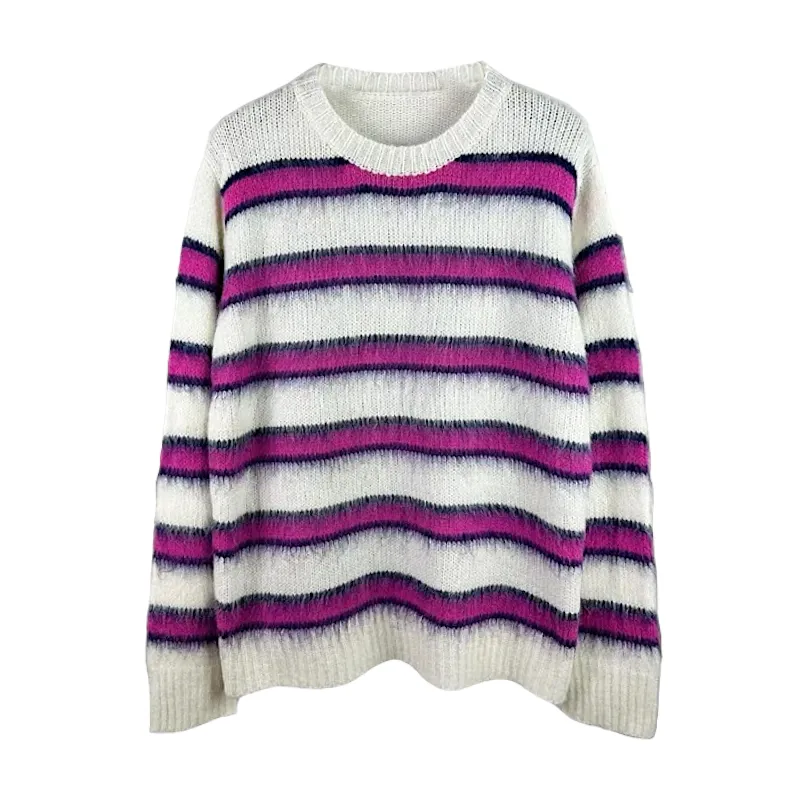 Boxy mohair blend striped sweater