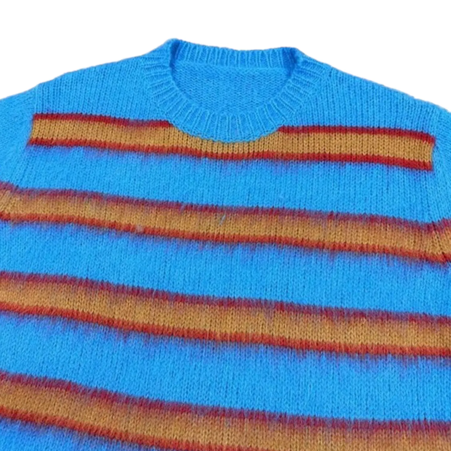 Boxy mohair blend striped sweater