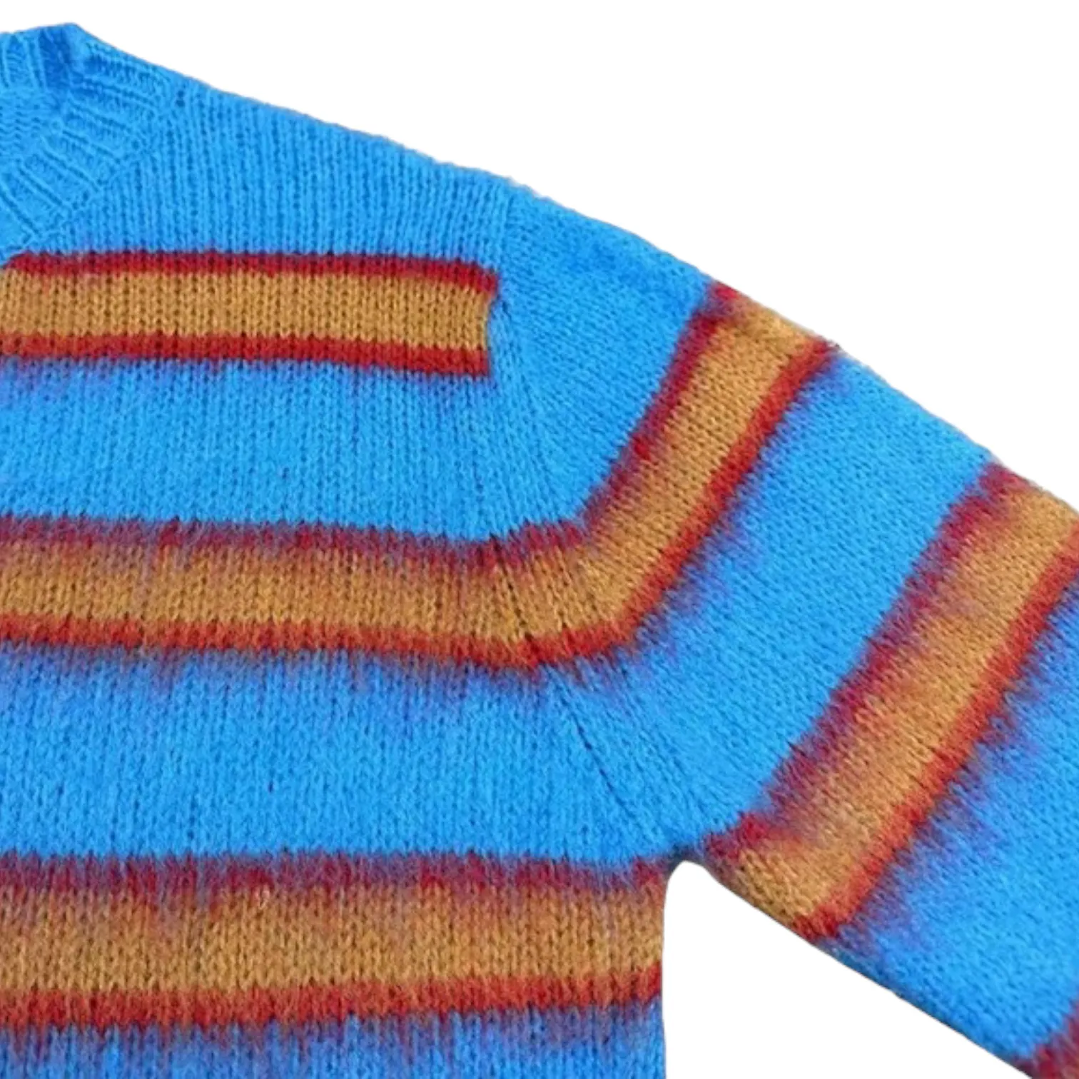 Boxy mohair blend striped sweater