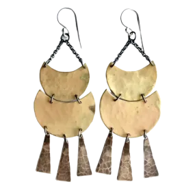 Brass Solaris Earrings Large