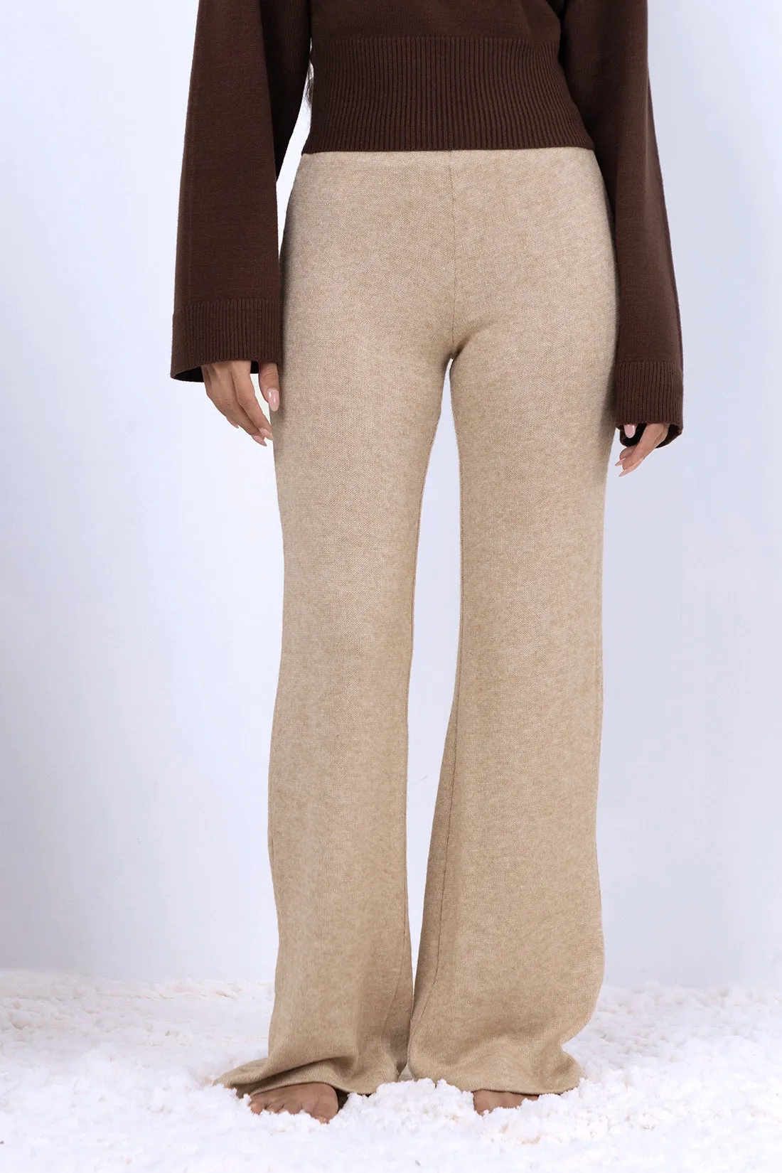 Brown Soft Knit Pants