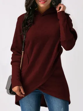 Casual Loose Women Asymmetrical Hoodies