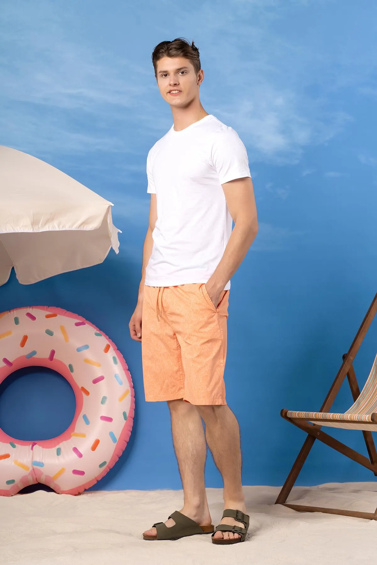 Casual Short For Men - Orange