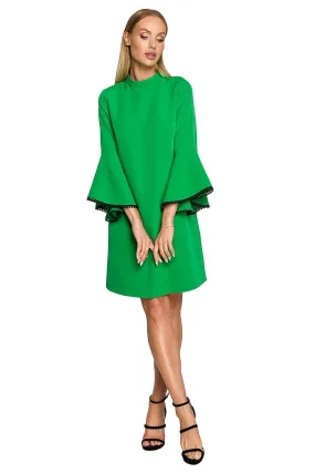 Charming Ruffle Sleeve A-Line Dress