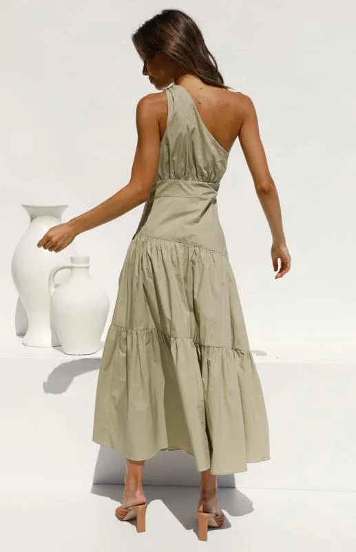 Chic Off-Shoulder Women's Cotton Maxi Dress