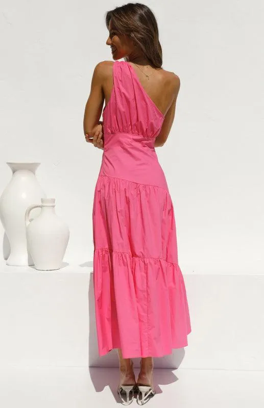 Chic Off-Shoulder Women's Cotton Maxi Dress