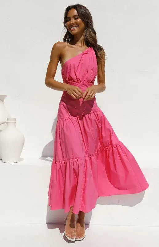 Chic Off-Shoulder Women's Cotton Maxi Dress