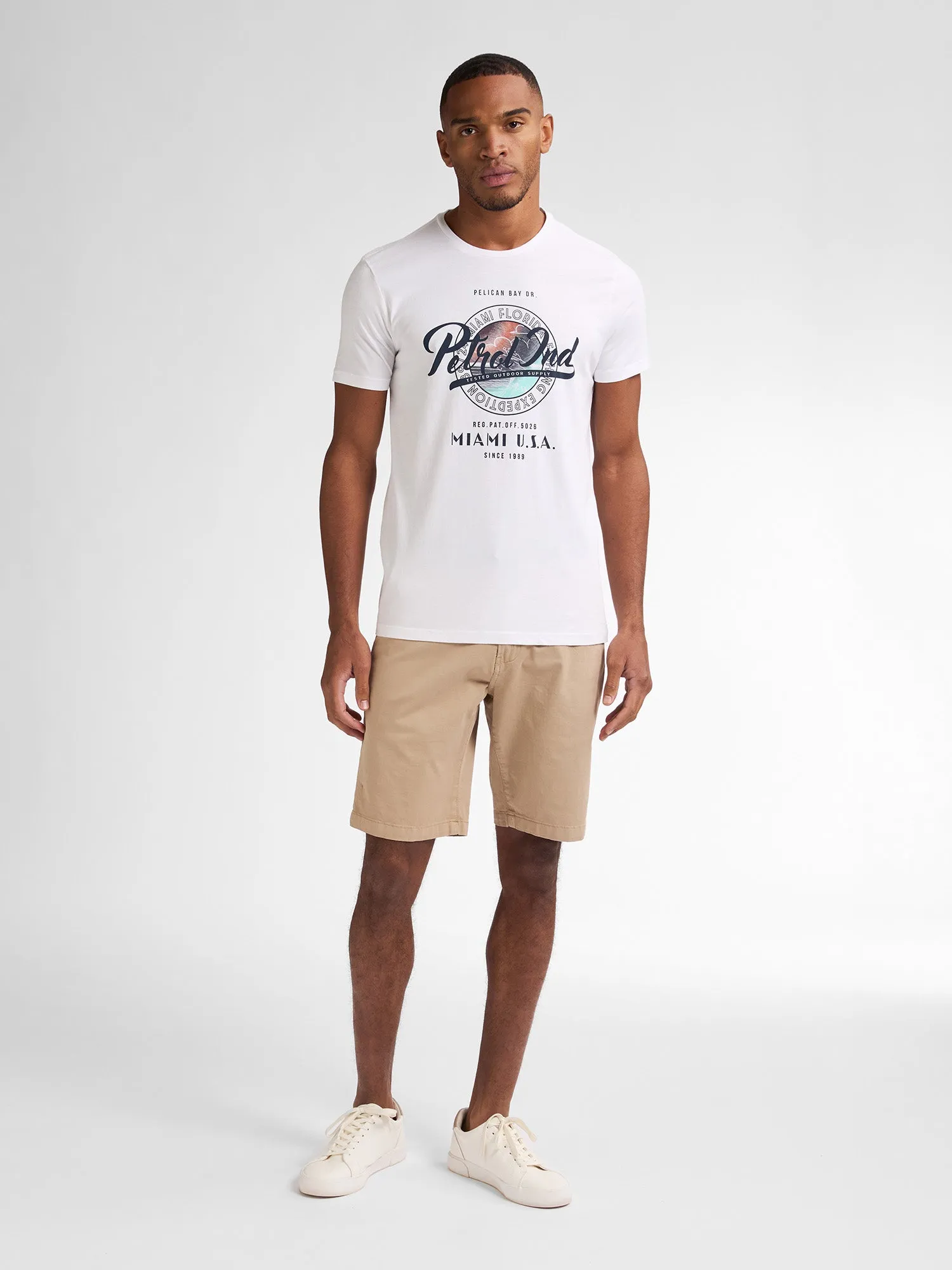 Chino Shorts with Belt Breezeview