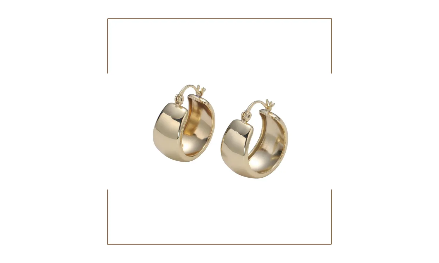 Chunky Dome Hoop Earrings (16K Gold Filled)