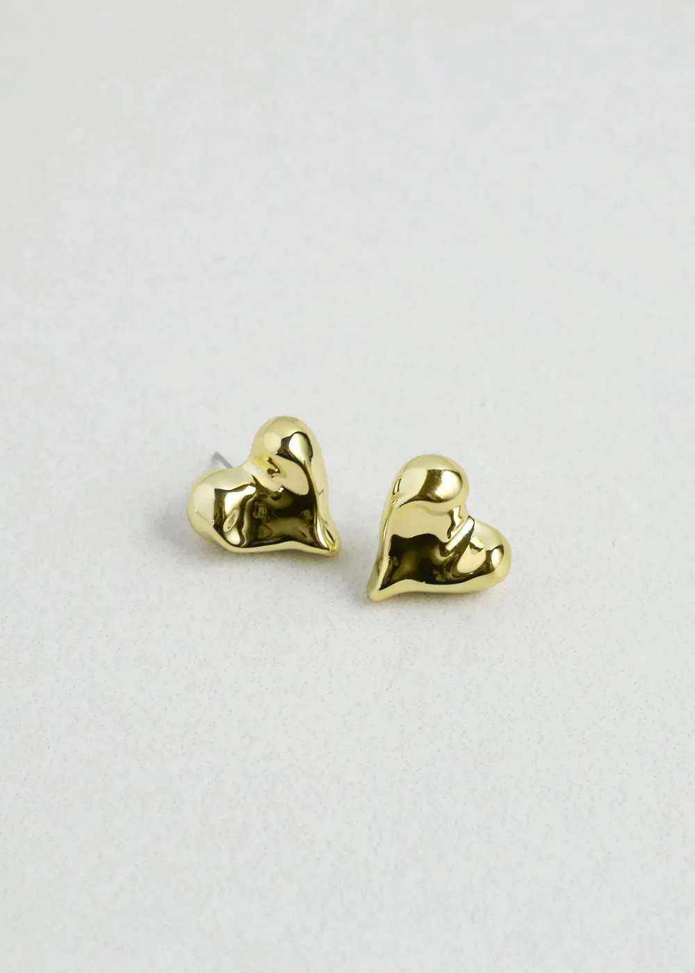 Chunky Heart Stud Earrings