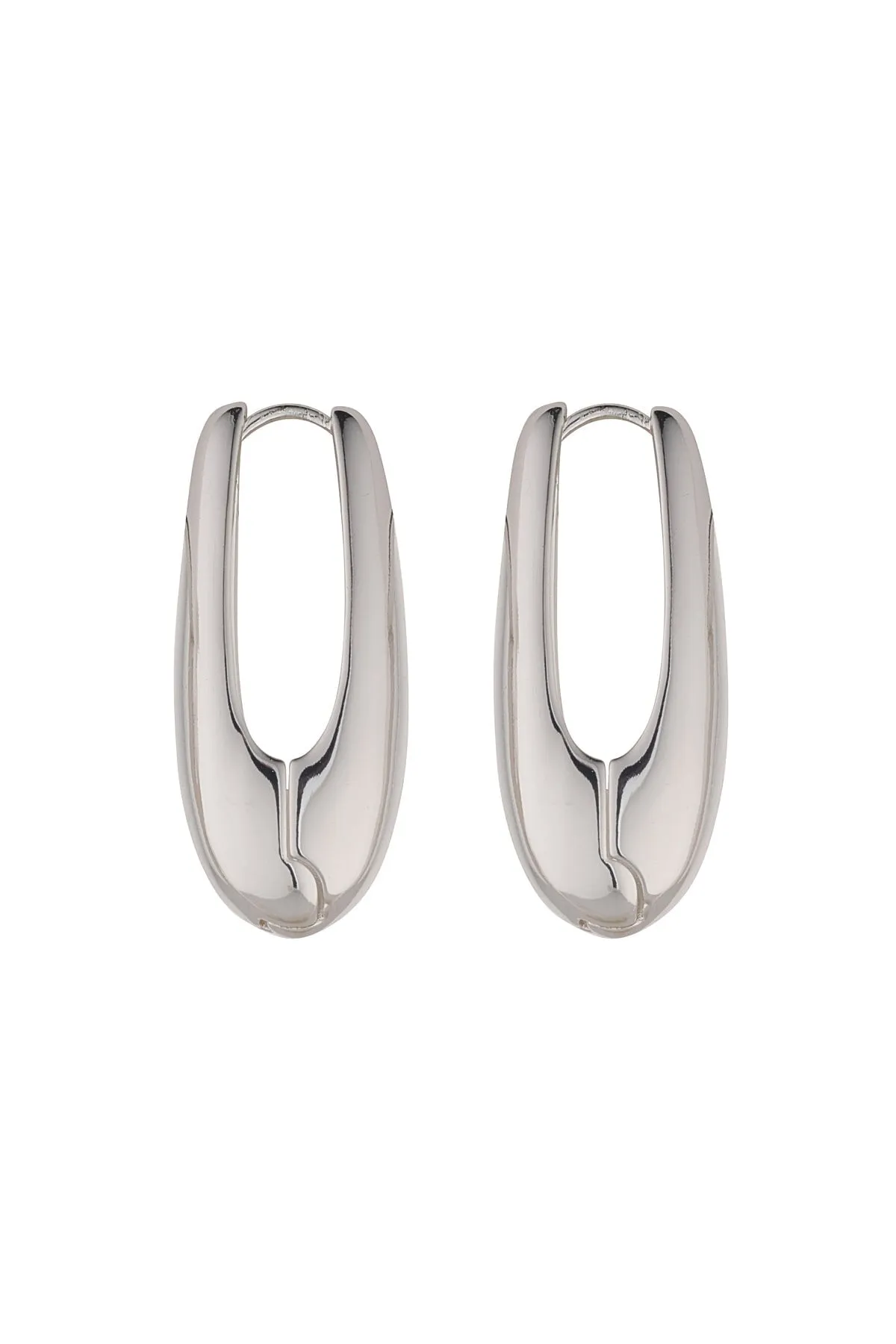 Chunky Silver Teardrop Earrings