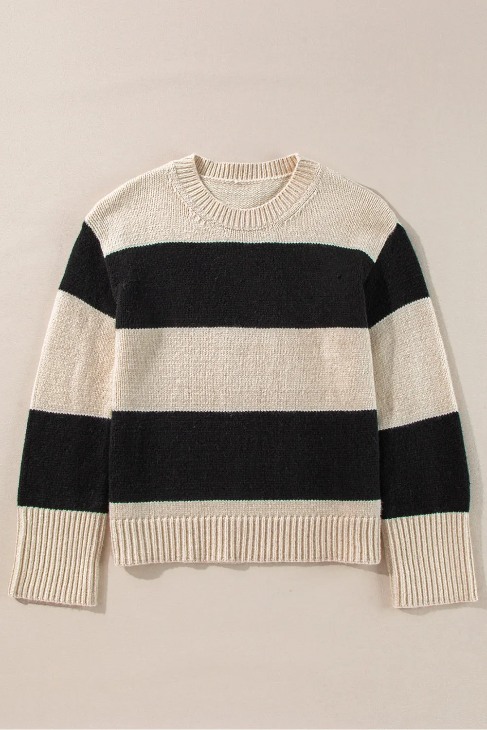 Colorblock Loose Pullover Sweater