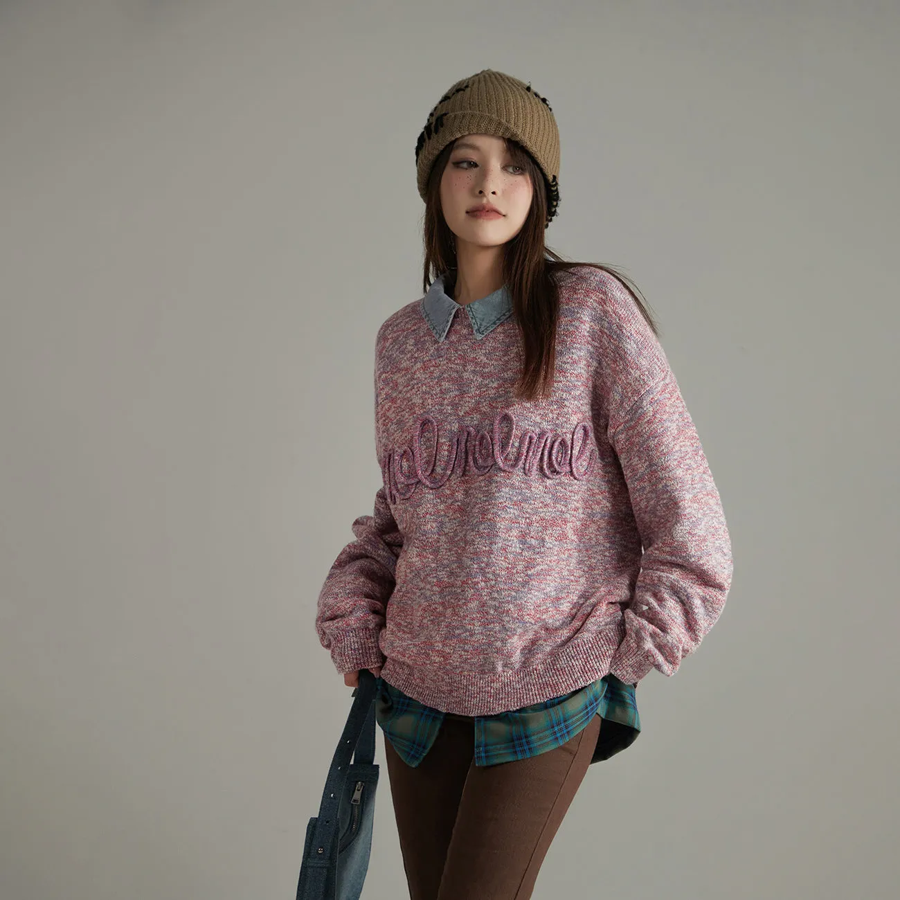 Colorful Loose Fit Knit Sweater