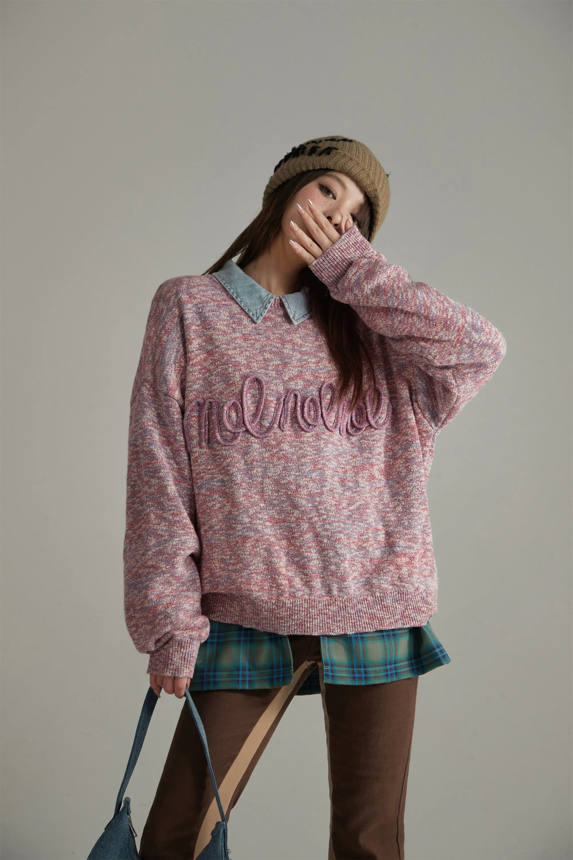 Colorful Loose Fit Knit Sweater