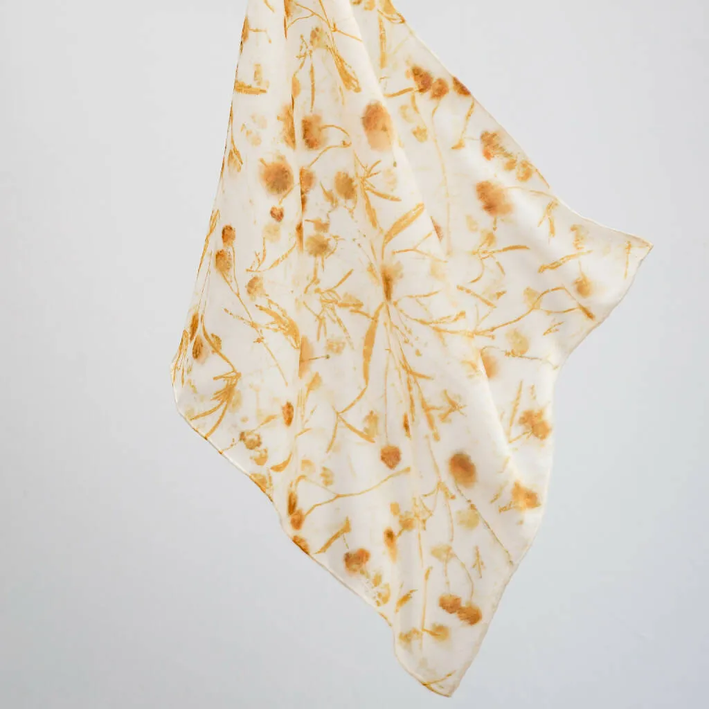 Coreopsis Seed Head Silk Scarf