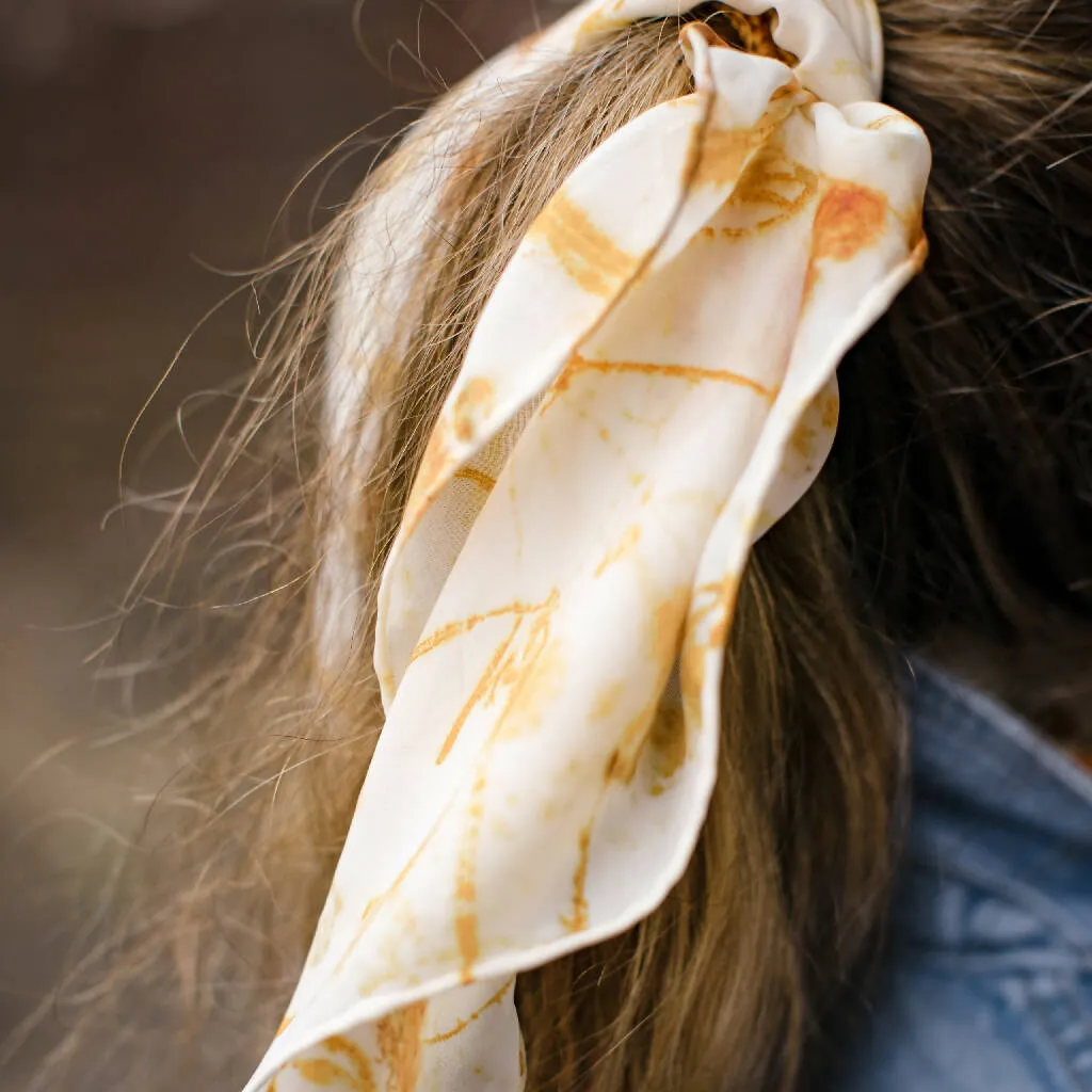 Coreopsis Seed Head Silk Scarf