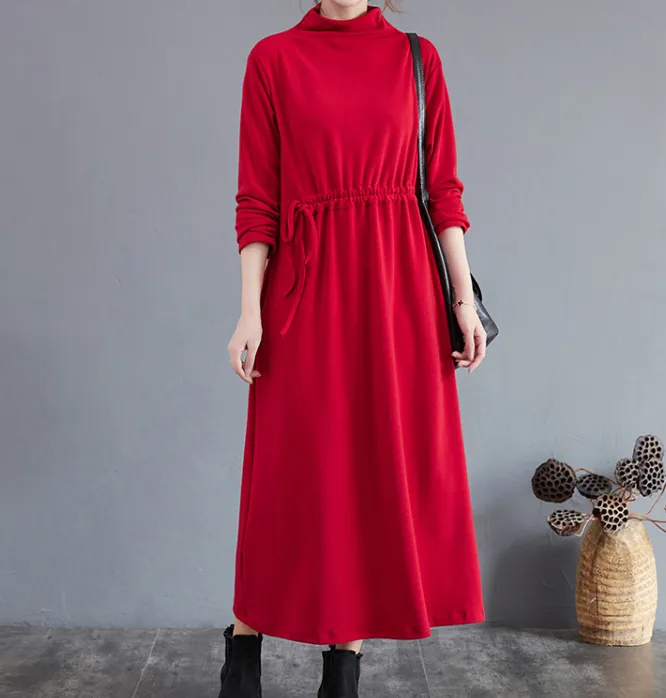 Cotton Dresses Loose Winter Autumn Dresses Casual Women Dresses ZRL97213