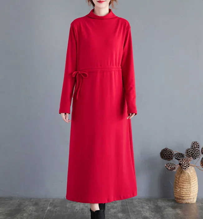 Cotton Dresses Loose Winter Autumn Dresses Casual Women Dresses ZRL97213