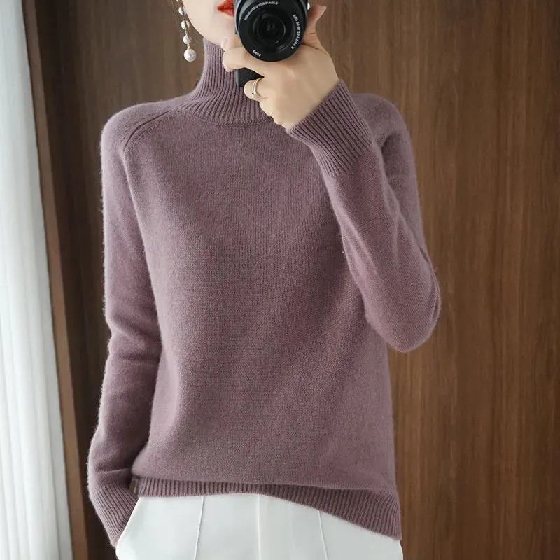 Cozy Cashmere Turtleneck Sweater for Women