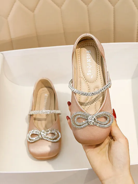 Diamond Bow Ballet Flats by Liv and Mia