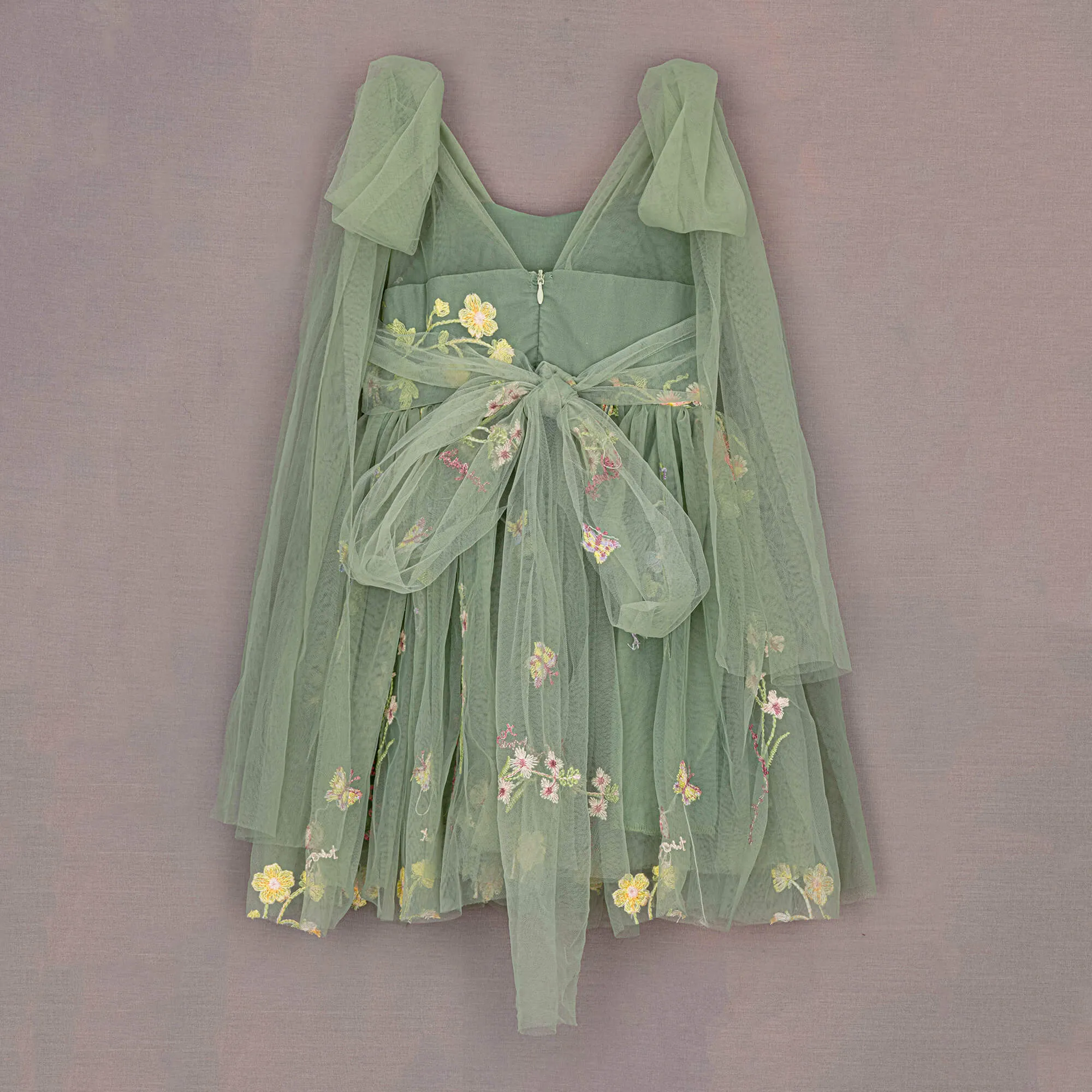 Enchanted Angel Dress - Embroidered Fern