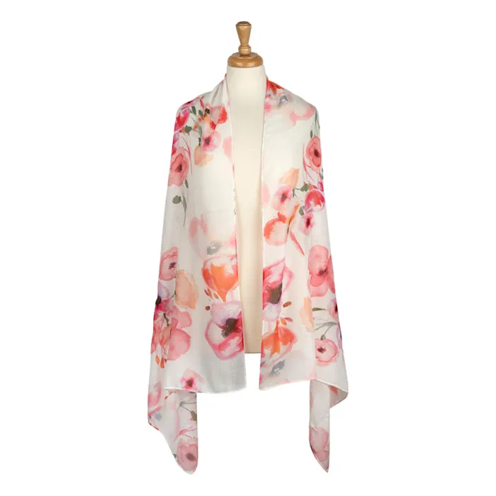 Floral Haze Poppy Scarf