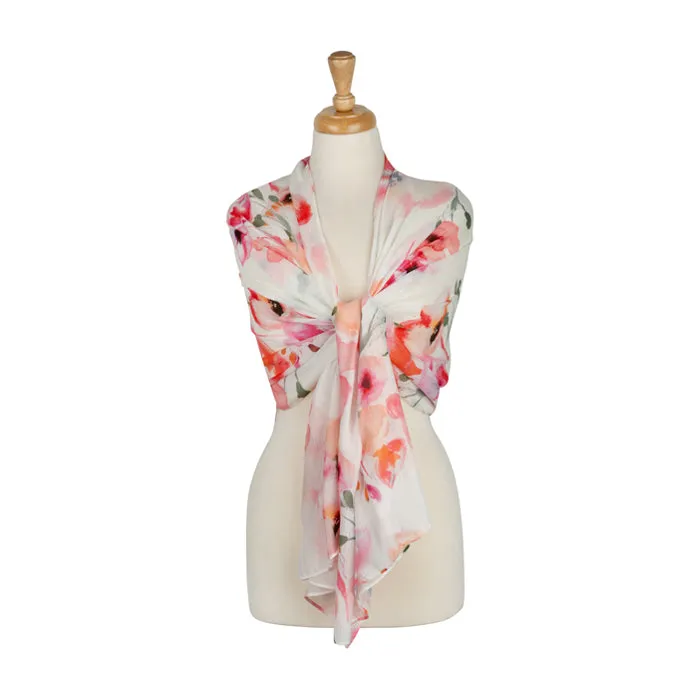 Floral Haze Poppy Scarf