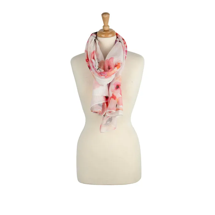 Floral Haze Poppy Scarf