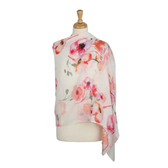 Floral Haze Poppy Scarf