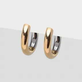 Gold & Silver Chunky Hoop Earrings