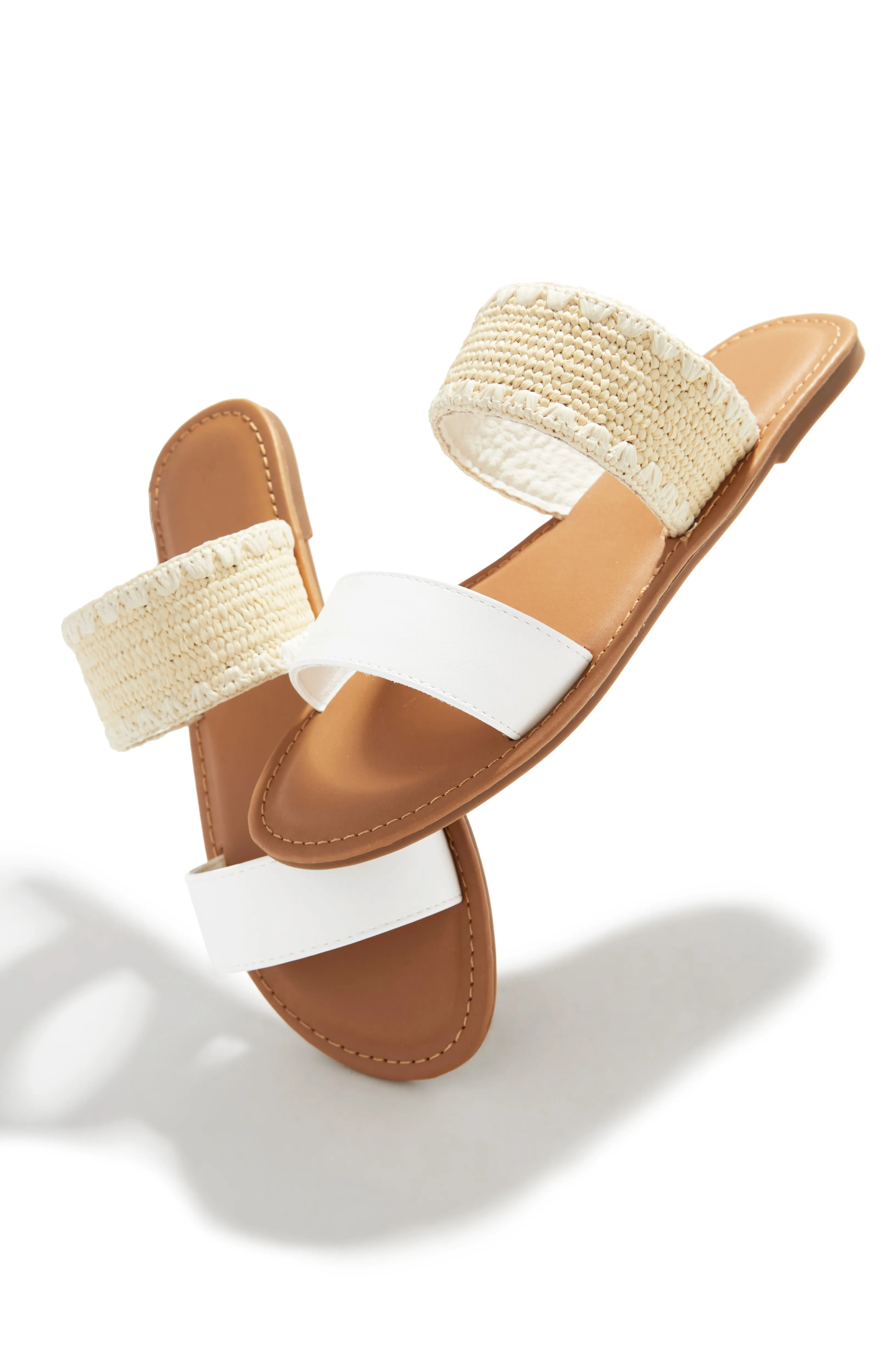 Janice Slip On Sandals - White